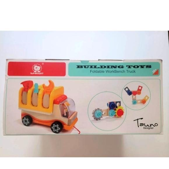 NEW Topbright - Foldable Work Bench Truck (120312) Building Toy SET Wooden Toys - Picture 3 of 5